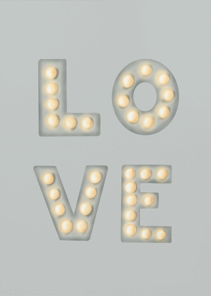LOVE Light Letters Green | Canvas