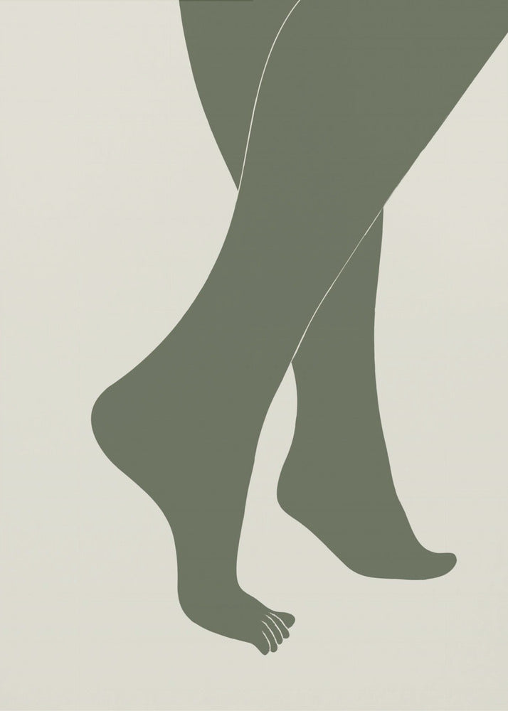 Tip Toe Green | Canvas