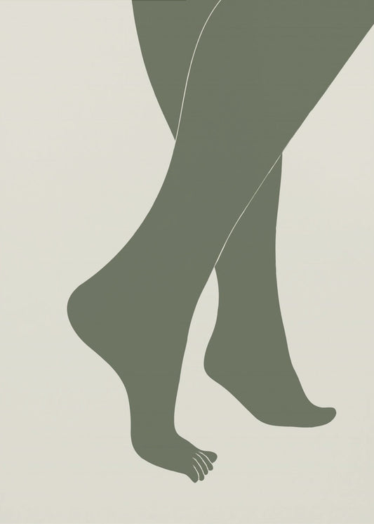 Tip Toe Green | Canvas