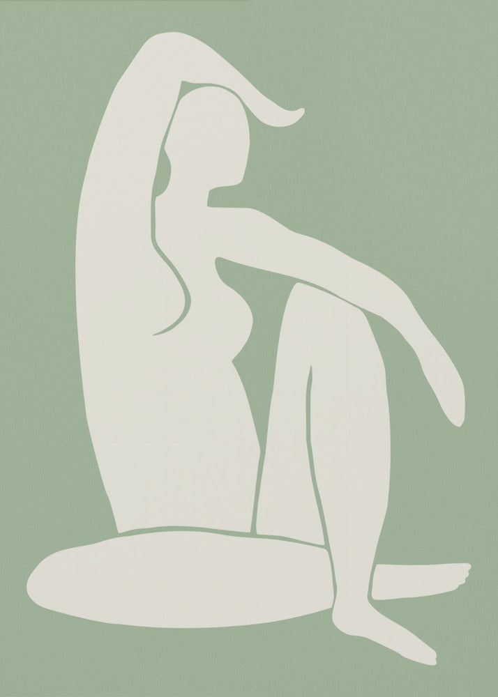 Figure Matisse Style Green | Canvas