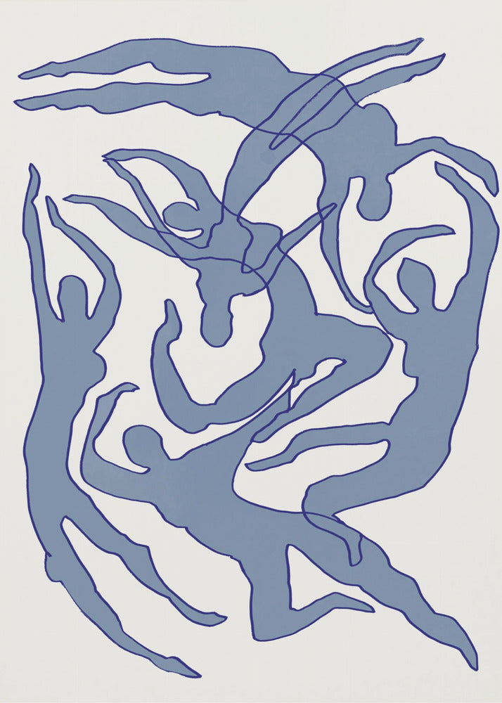 Swimmers Blue | Canvas