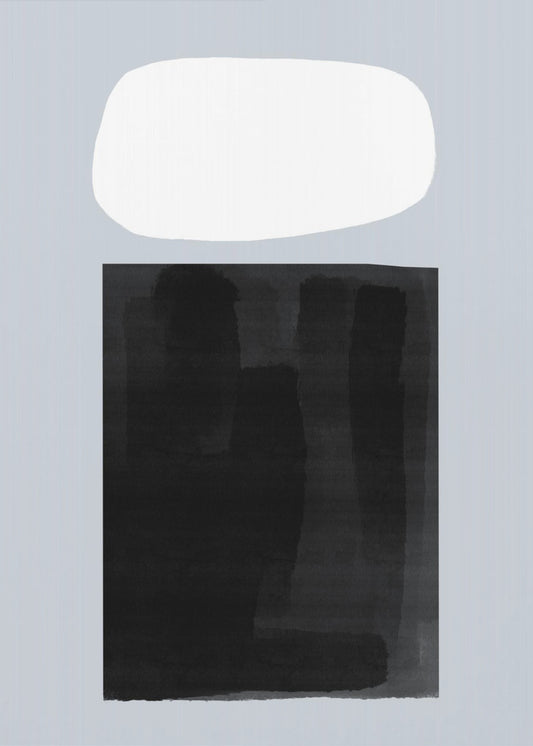 Black Rectangle Beneath A White Oval | Canvas