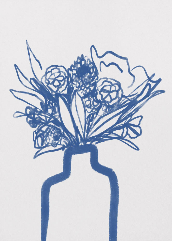 Blue Vase Bouquet | Poster
