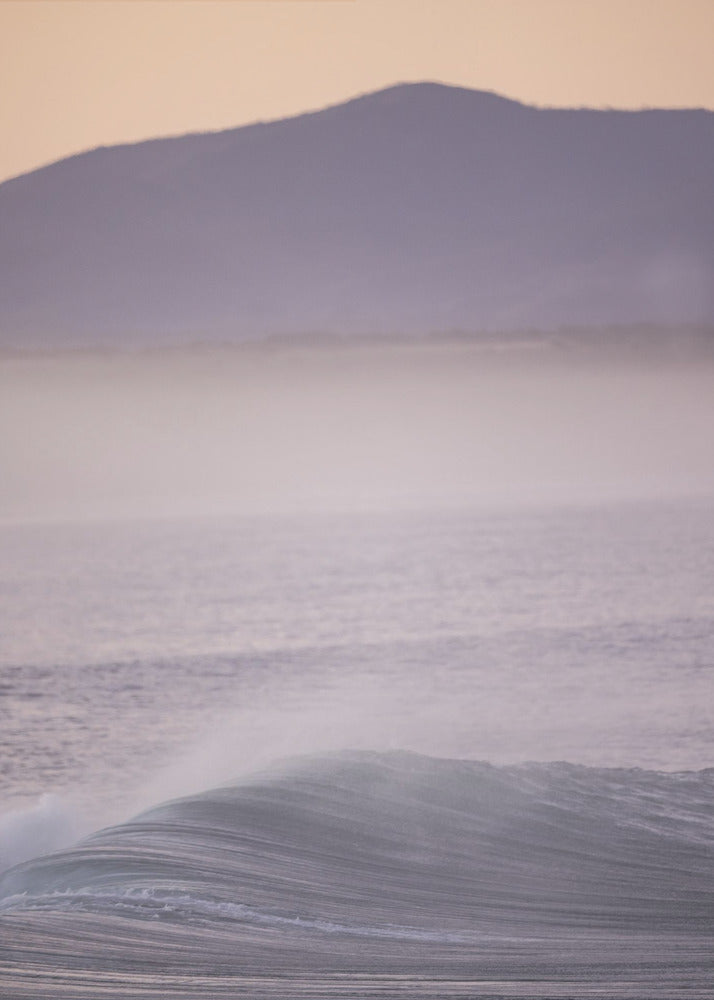 Wave Against A Misty Sunrise | Poster