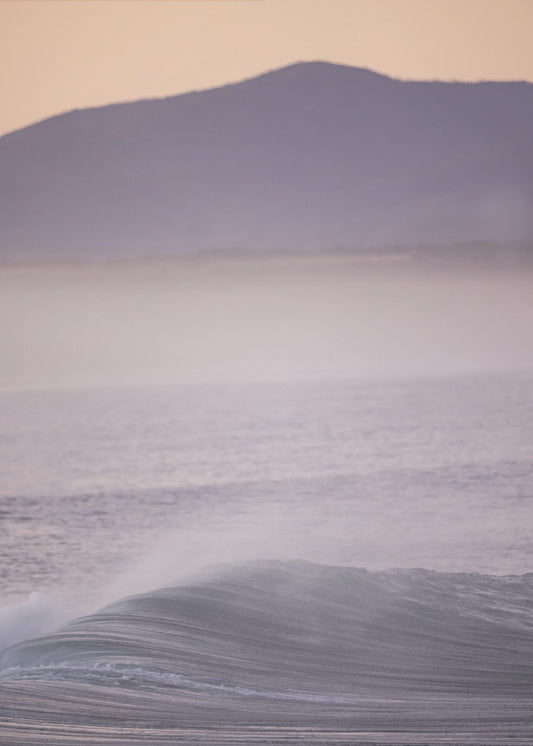 Wave Against A Misty Sunrise | Poster