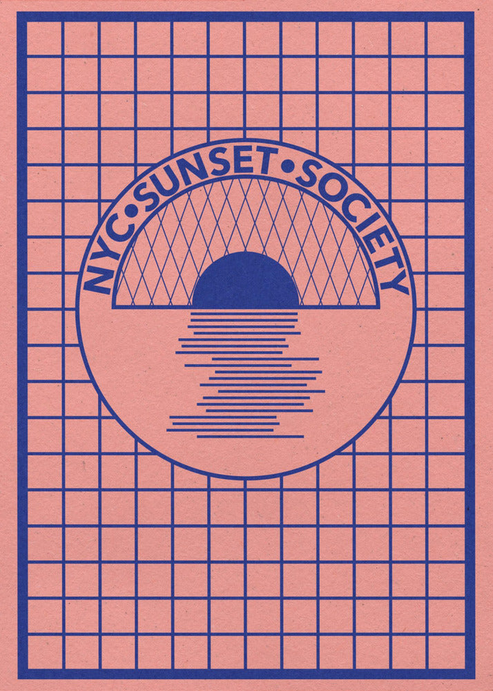 Nyc Sunset Society Blue | Poster