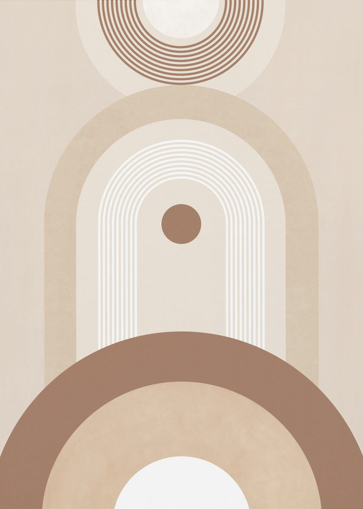 Beige Mid Century Poster | Poster