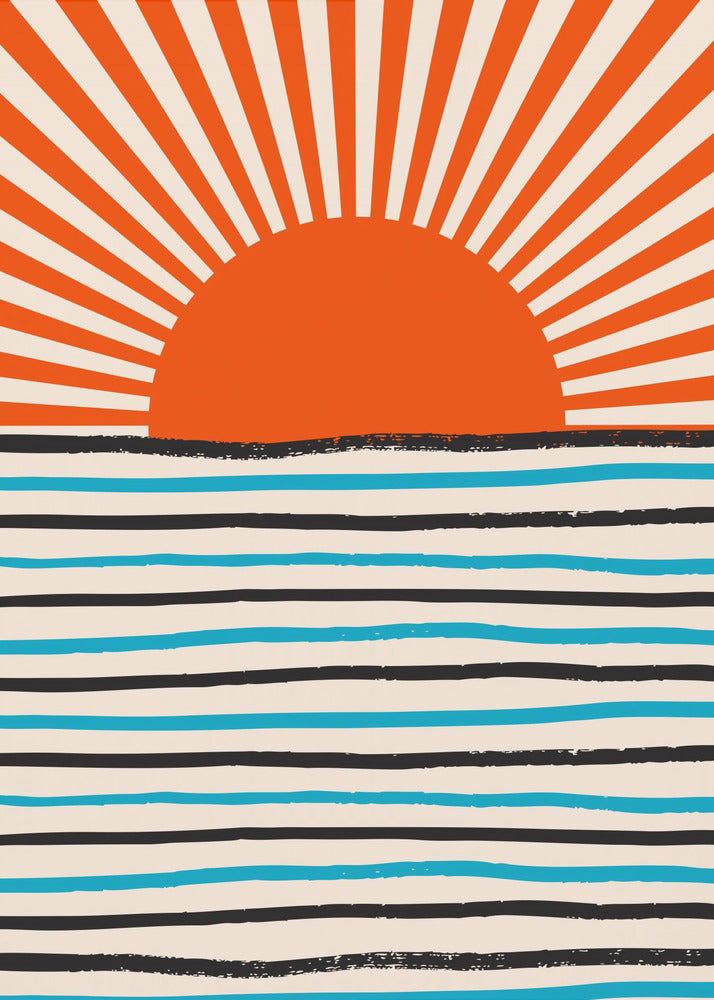 Red Sun and Sea | Poster