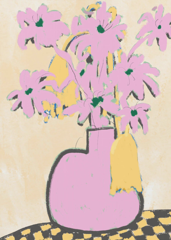 Pink Flowers In A Vase | Canvas