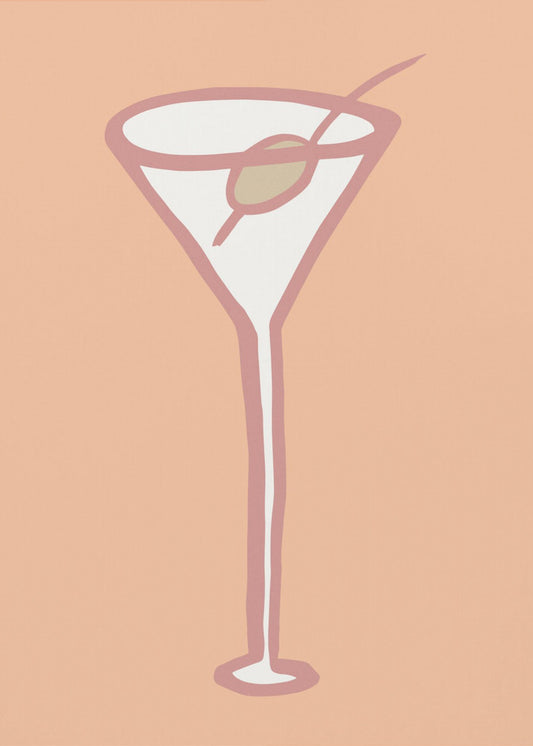 Olive In Glass Peach Fuzz Poster | Canvas