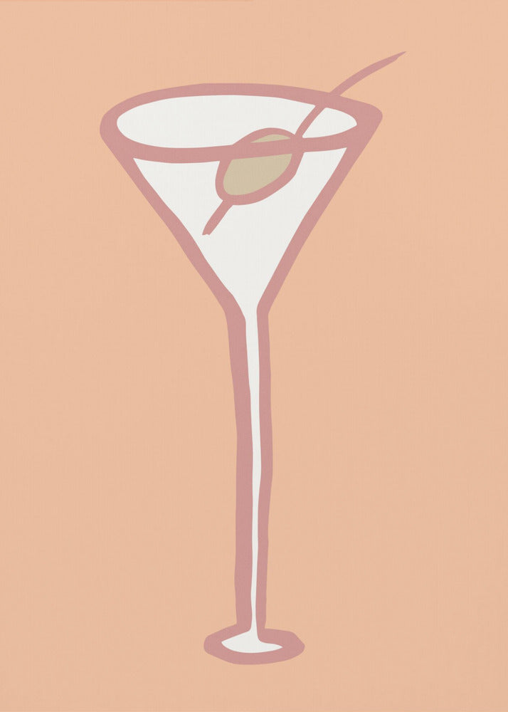 Olive In Glass Peach Fuzz Poster | Canvas