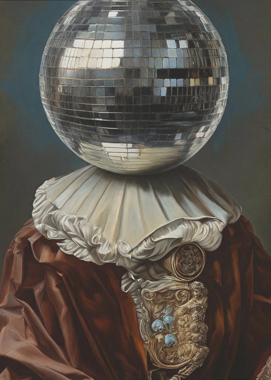 Antique Disco Ball, A Man with Disco head | Poster