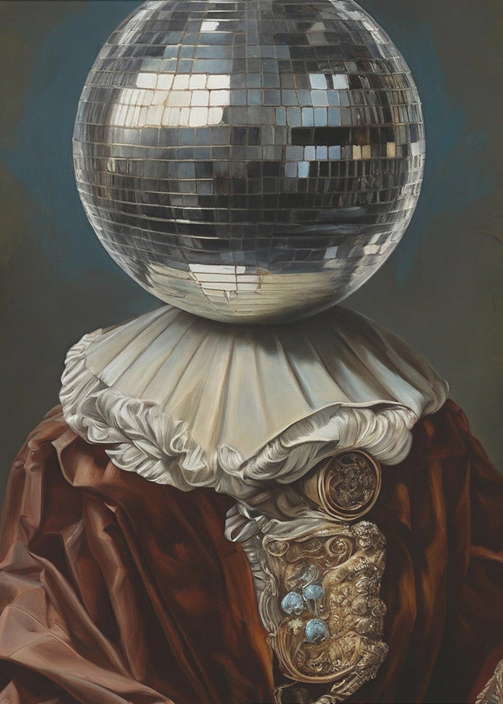 Antique Disco Ball, A Man with Disco head | Canvas