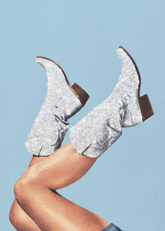 These Boots   Glitter Blue II | Poster