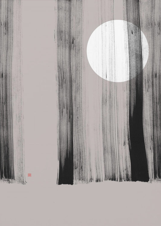 Hidden Moon N°1 | Behind the Trees | Poster