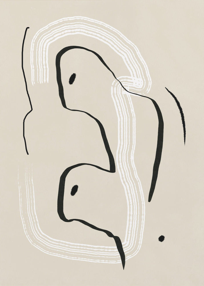 Reclining nude line art | Canvas