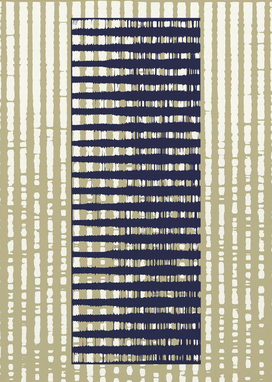 Geometric Pattern with Vertical Stripes | Canvas