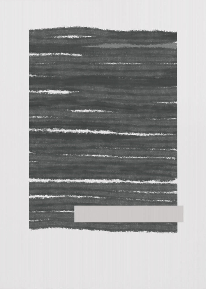 black Horizontal Brushstrokes | Canvas