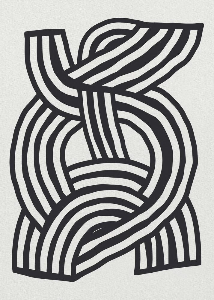 Mid Century Modern Abstract line Art Painting | Canvas