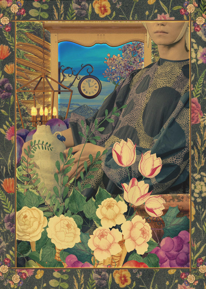 Surreal Floral Portail Collage | Canvas
