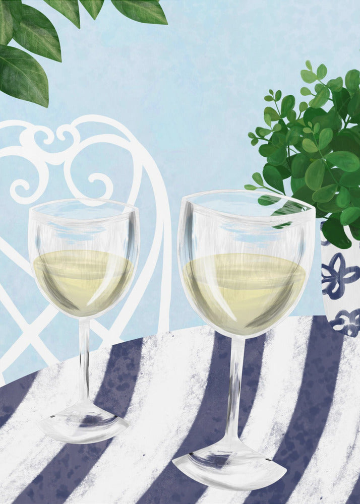 White wine under the tree | Poster