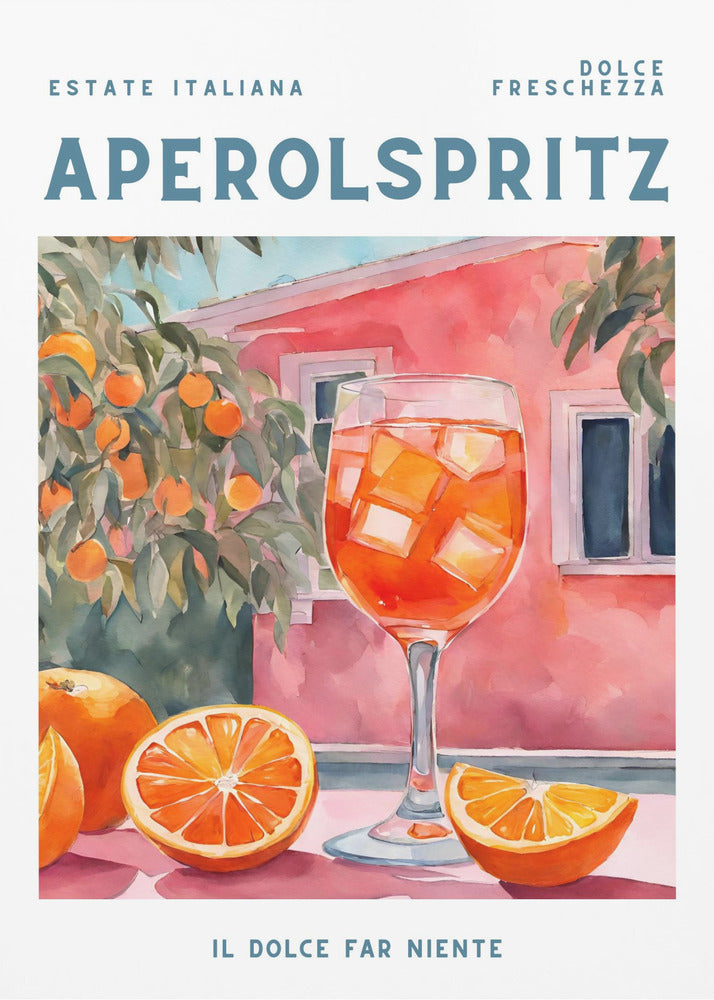 Aperol Spritz, Aquarell, Fresh | Poster