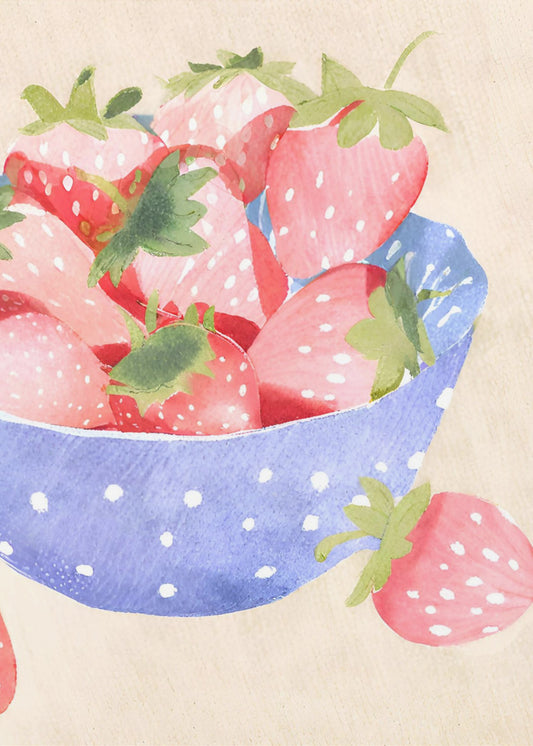 Erdbeeren in Schale | Canvas