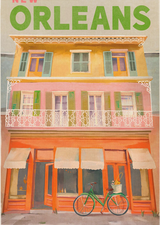 New Orleans Louisiana Vintage Travel Poster | Poster