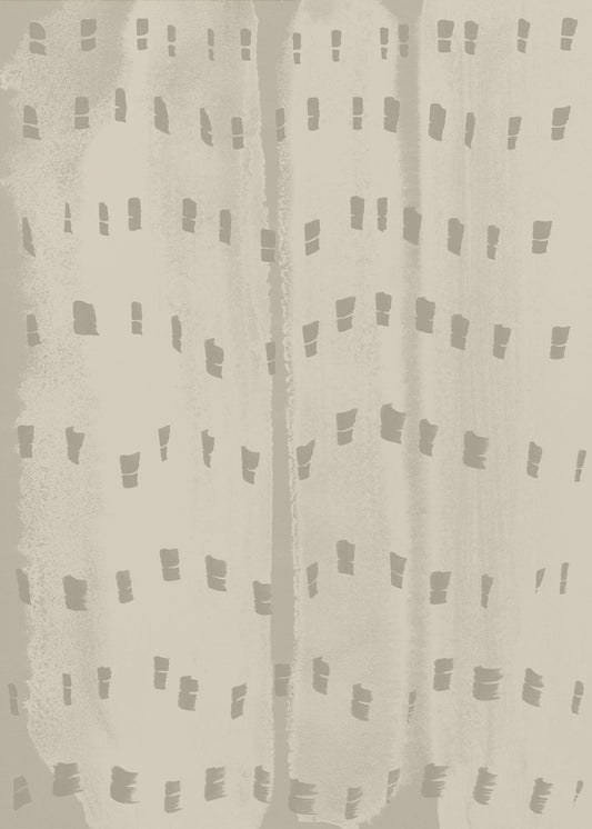 Soft Wave Rhythm – Wabi-Sabi Pattern in Beige | Poster