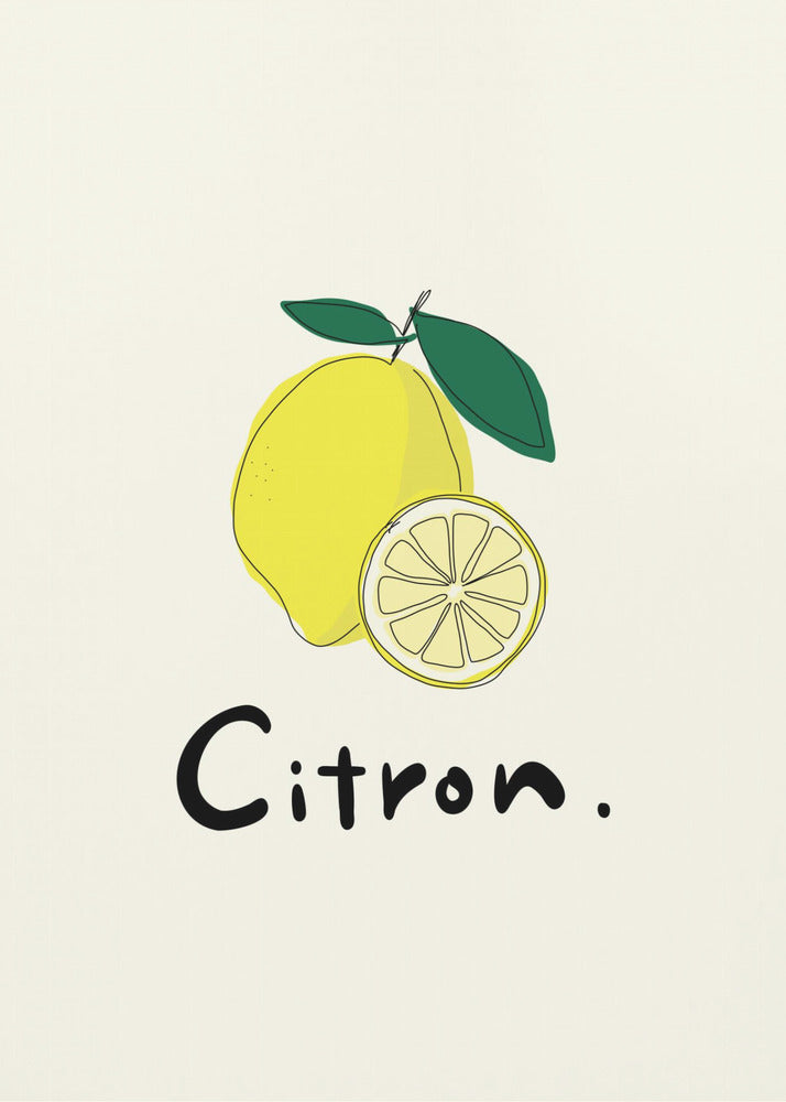 Modern French Fruits Collection "Lemon / Citron" | Canvas