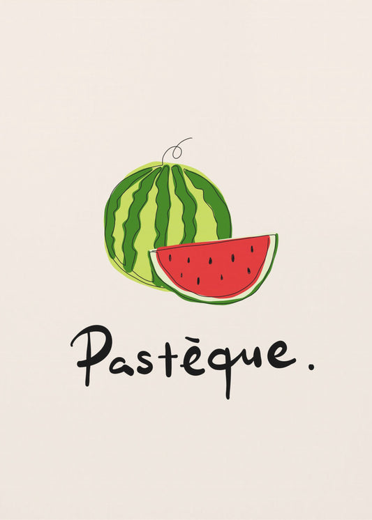 Modern French Fruits Collection "Watermelon / Pastèque" | Canvas