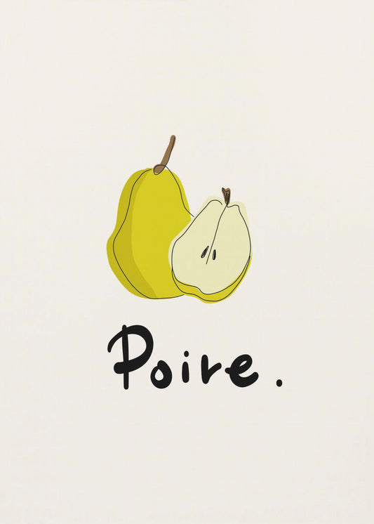 Modern French Fruits Collection "Pear / Poire" | Canvas