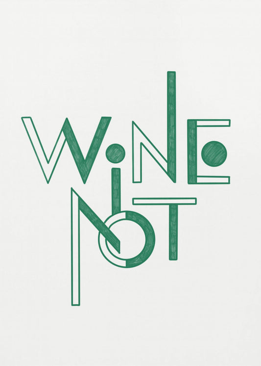 Wine Not hand-drawn text & quote | Canvas