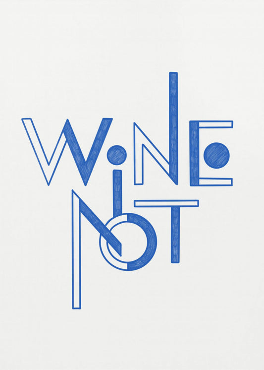 Wine Not hand-drawn text & quote | Canvas