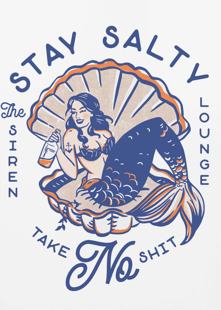 Stay Salty Siren Lounge Pin-Up Mermaid | Canvas