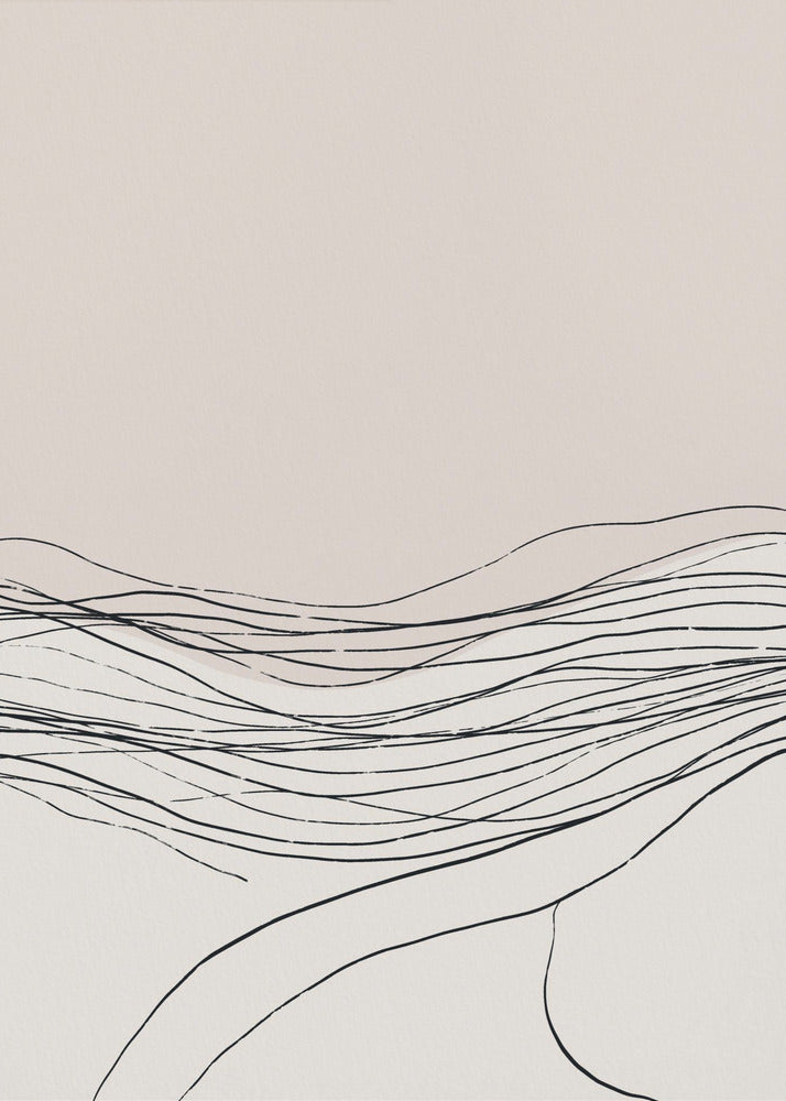 Calm serene line art nordic decor | Canvas