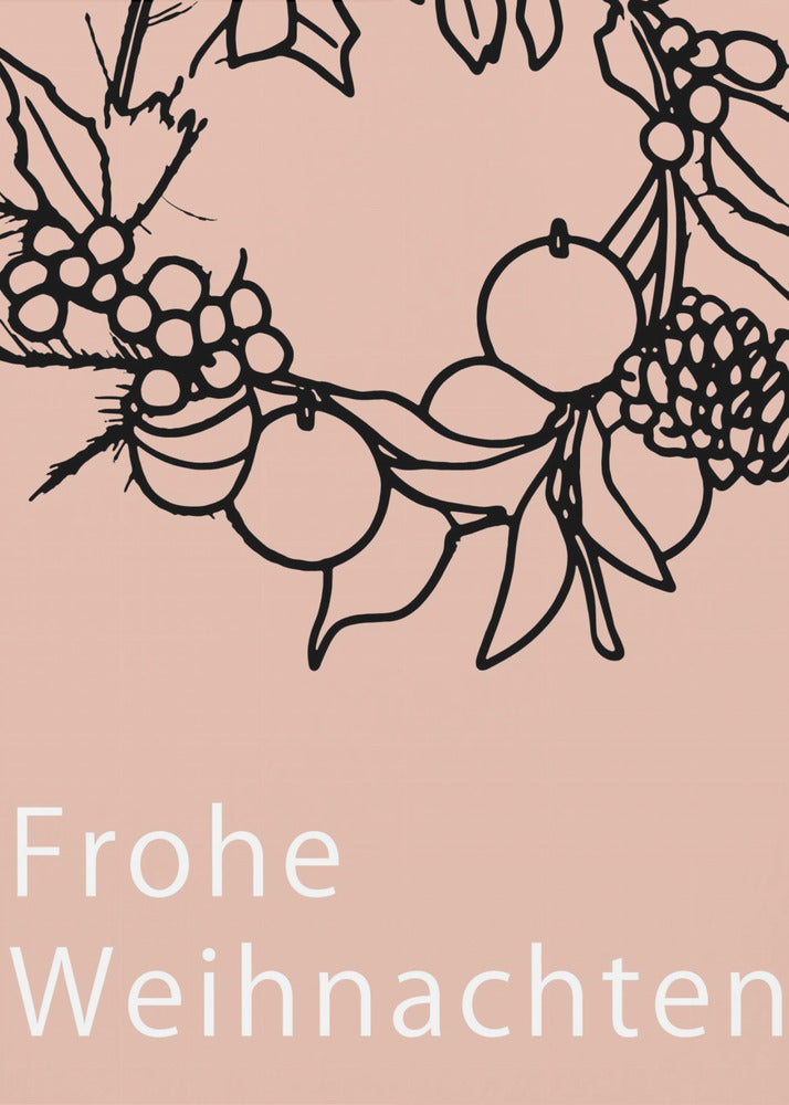 Bows and Baubles: Frohe Weihnachten Christmas | Poster