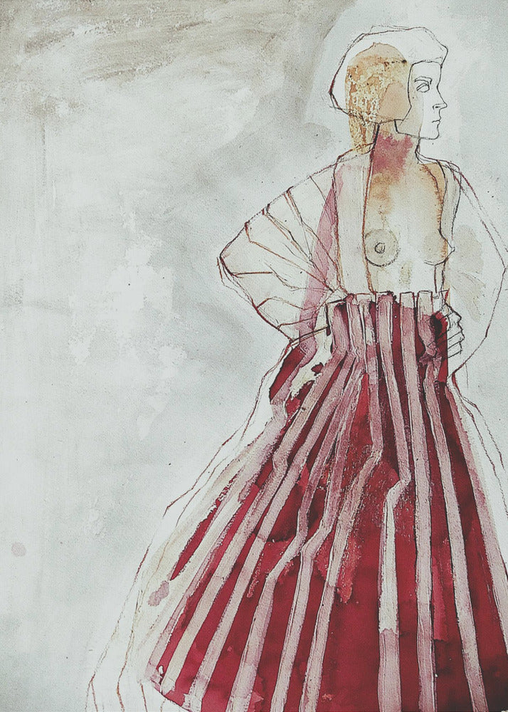 Woman in Red | Canvas