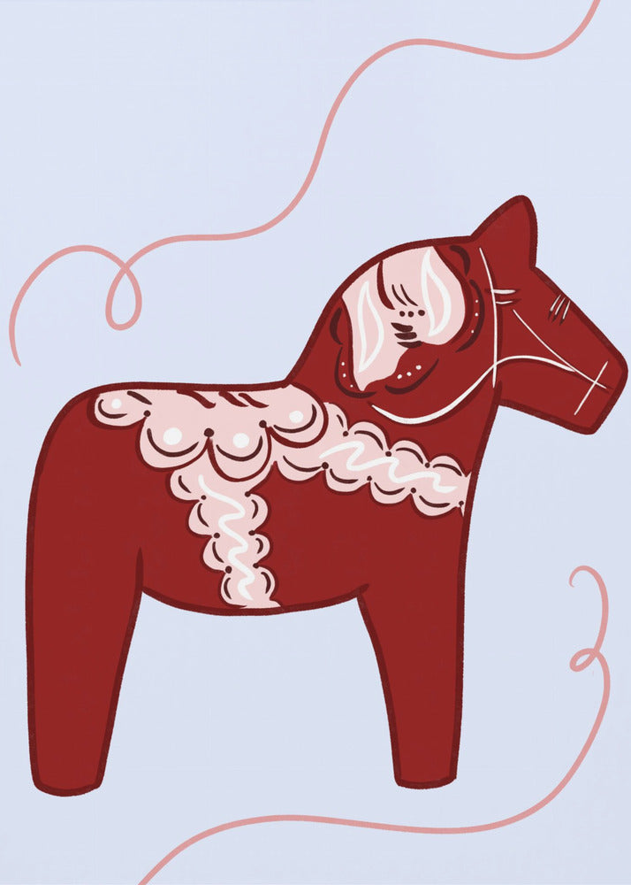 Red Horse Whimsy | Poster