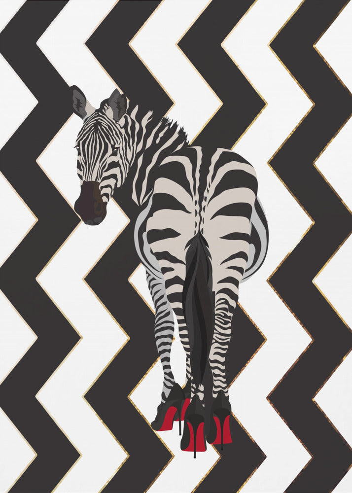 Zebra Heels Zigzag | Canvas