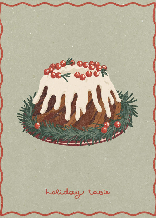 Christmas cake. Holiday Taste | Poster