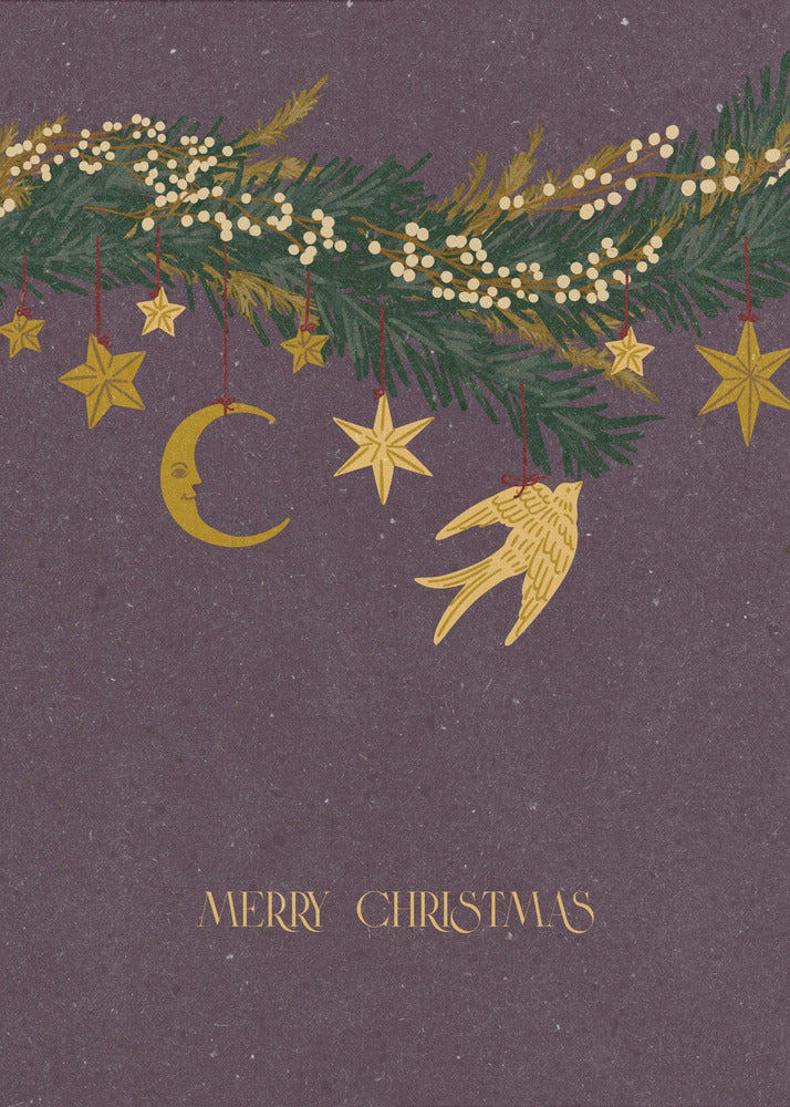 Christmas vintage toys on Christmas tree branches | Canvas