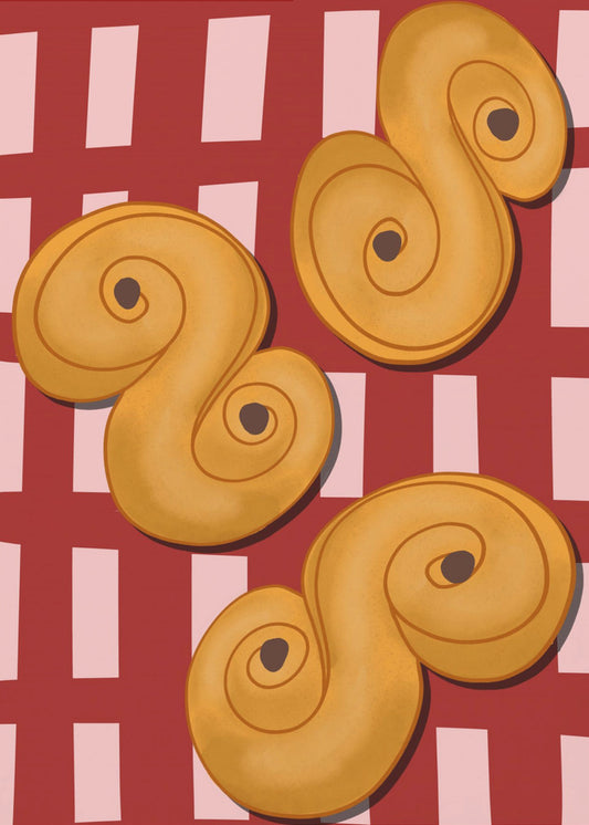 Golden Swirl Delight | Poster