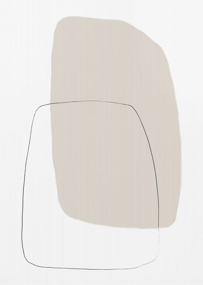 Two Overlapping Organic Shapes | Canvas