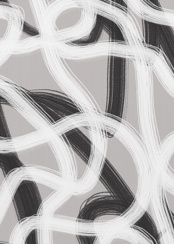 Black And White Brushstrokes | Canvas