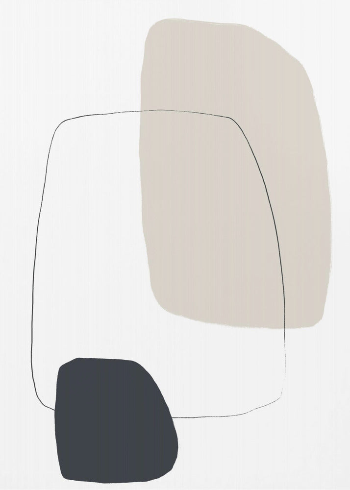 Organic Shapes In Neutral Tones | Canvas