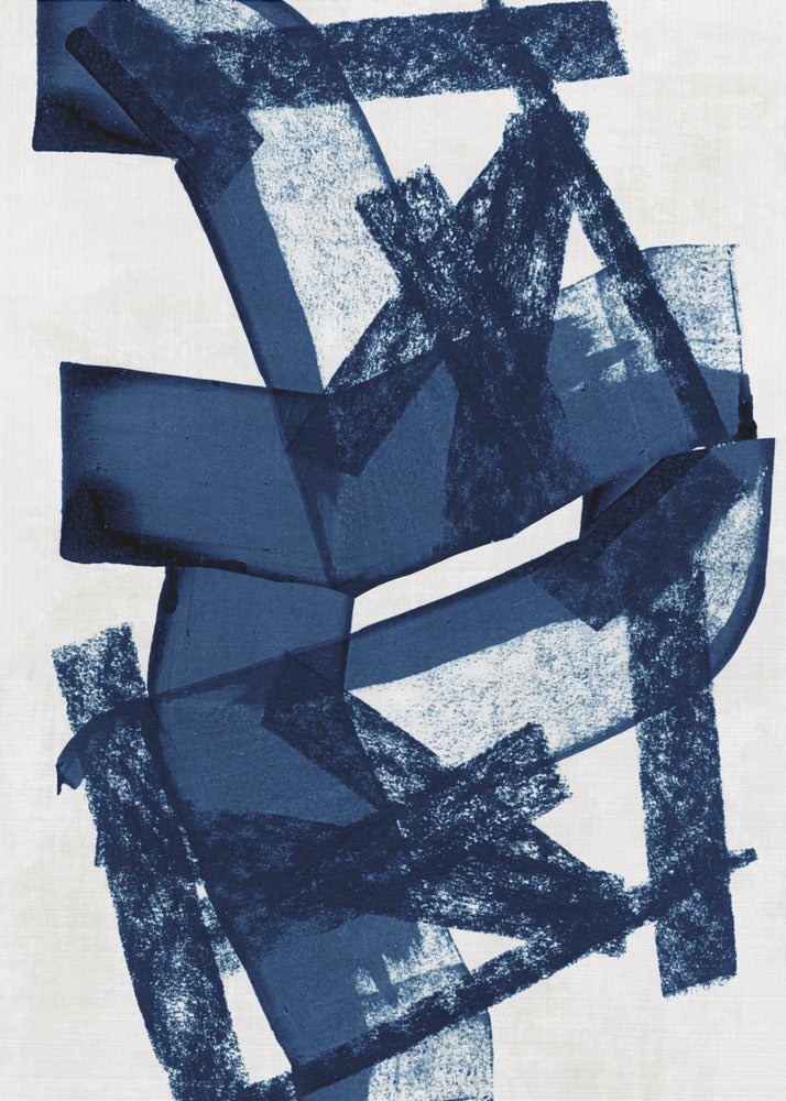 Abstract Blue Structure 2 | Canvas