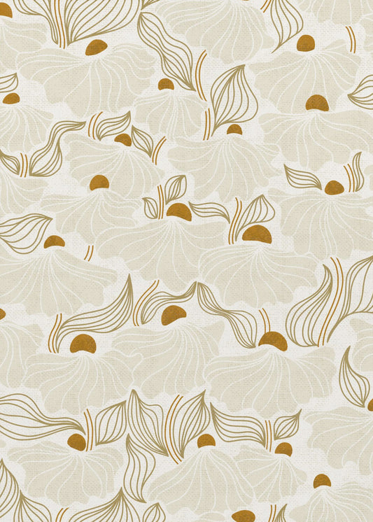 calming essentials Natural flow meadow ivory pattern | Poster