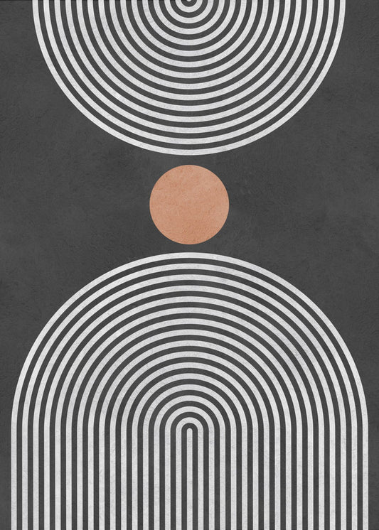 Circles on black background 5 | Canvas