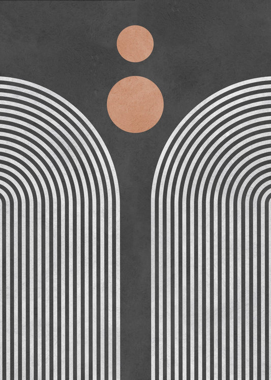 Circles on black background 3 | Canvas